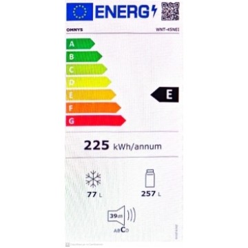 Omnys Ψυγείο Δίπορτο 334lt NoFrost Υ170xΠ60xΒ67εκ. Inox WNT-45NEI Omnys Ψυγείο Δίπορτο 334lt NoFrost Υ170xΠ60xΒ67εκ. Inox WNT-45NEI